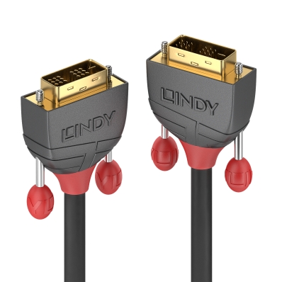 LINDY DVI-D Single Link Kabel Anthra Line 25m