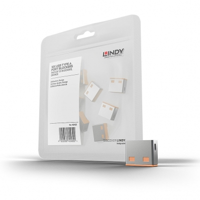 LINDY USB Portschlösser 10xOrange Erweiterungskit 40453