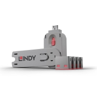 LINDY USB Portschlösser 4xPink mit Schlüssel
