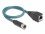 Delock M12 Adapter Cable X-coded 8 pin female to RJ45 female 50 cm