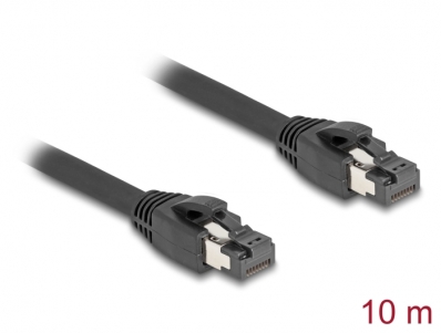 Delock RJ45 Network Cable Cat.8.1 S/FTP 10 m up to 40 Gbps black