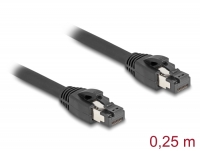 Delock RJ45 Network Cable Cat.8.1 S/FTP 25 cm up to 40 Gbps black