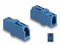 Delock Optical Fiber Coupler LC Simplex female to LC Simplex female UPC blue