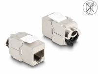 Delock Keystone Module RJ45 jack to LSA Cat.6A STP with locking clip and cable tie-free