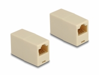 Delock Adapter RJ45 jack to RJ45 jack UTP beige