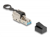 Delock RJ45 plug field-assembly Cat.6A with push and pull latch tool-free