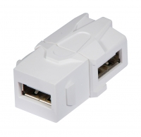 LINDY USB 90 Typ A F/F Doppelkupplung Keystone Modul für Wan