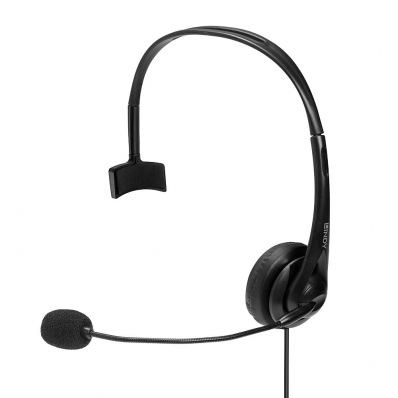 LINDY 3.5mm & USB Type C Monaural Headset