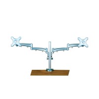 VALUE Dual LCD Monitor Arm, Desk Clamp, 4 Joints, height adjustable separately