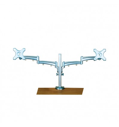 VALUE Dual LCD Monitor Arm, Desk Clamp, 4 Joints, height adjustable separately