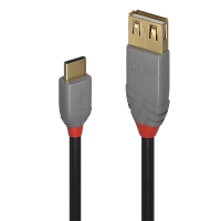 LINDY Adapterkabel USB 2.0 Typ C an A Anthra Line 0.15m