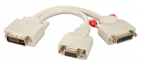 LINDY Splitter Kabel DVI-I auf DVI-D & VGA M/F - KVM Switche