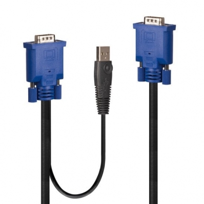 LINDY Kombiniertes KVM- und USB-Kabel 2m