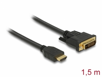 Delock HDMI to DVI 24+1 cable bidirectional 1.5 m