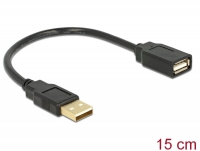 Delock Extension cable USB 2.0 A-A 15 cm male / female