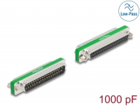 Delock RF/EMI Interference Suppression Filter D-Sub 37 pin male to female with low-pass filter capacitive