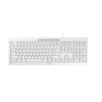 CHERRY TAS STREAM KEYBOARD Corded EU-Layout weiß/grau