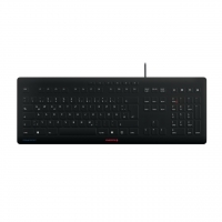 CHERRY TAS STREAM PROTECT KEYBOARD Corded DE-Layout schwarz