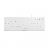 CHERRY TAS STREAM PROTECT KEYBOARD Corded DE-Layout weiß