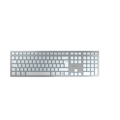 CHERRY TAS KW 9100 SLIM FOR MAC Wireless DE-Layout silver/w