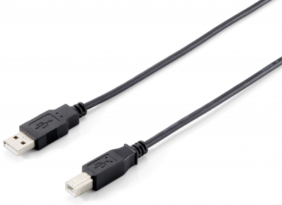 Equip USB Kabel 2.0 A-B St/St 3.0m schwarz Polybeutel