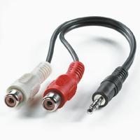 ROLINE 3.5mm/2x RCA (F) Cable 0.2 m