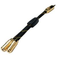 ROLINE GOLD 3.5mm Adapter cable (1x M, 2x F) 0.15m