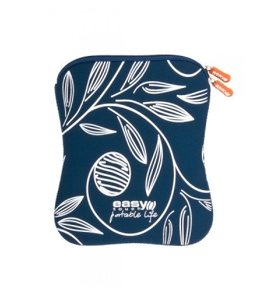 NOTEBOOK SLEEVE ET-919 LEAF / 10,2" / neopren / navy-white