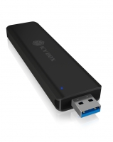 Icy Box Geh. IcyBox USB 3.1 (Gen2) M.2 SATA SSD Key-B Alu schwarz