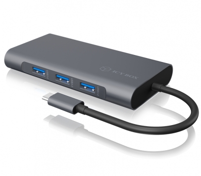 Icy Box Dockingstation IcyBox USB-C -> USB3.0/HDMI/VGA/LAN/SD/mSD/