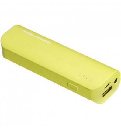 RealPower Powerbank PB-2600 limettengrün 2.600mAh