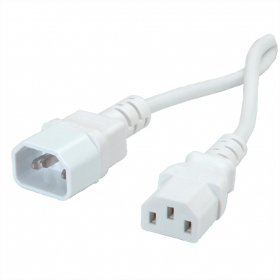 ROLINE GREEN Monitor Power Cable, IEC 320 C14 - C13, white, 1.8 m