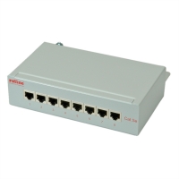 ROLINE Cat.5e (Class D) Wall Mount Patch Panel, 8 Ports, STP, grey