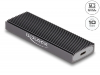Delock External USB Type-C™ Combo Enclosure for M.2 NVMe PCIe or SATA SSD - tool free