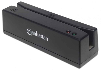 MANHATTAN Magnetkartenleser USB drei Spuren Leser schwarz