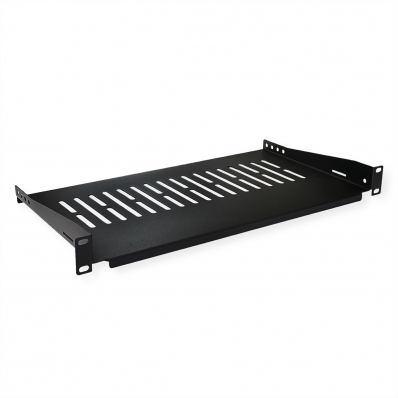 VALUE 19"-Fixed Shelf, 485 x 250mm, max. 10 kg, 1U, black