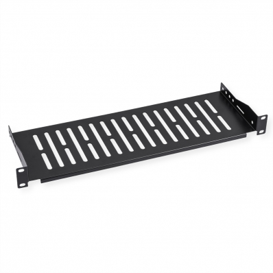 VALUE 19"-Fixed Shelf, 485 x 150mm, max. 10 kg, 1U, black