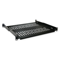 VALUE 19"-Fixed Shelf, 485 x 400mm, 1U, max. 25kg, black