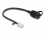 Delock Cable RJ45 male to RJ45 female for built-in with sealing cap Cat.5e FTP IP68 dust and waterproof 25 cm black