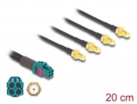 Delock Cable Mini FAKRA Z jack quad to 4 x SMA jack B-Type