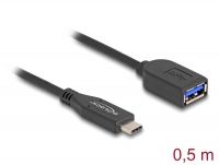 Delock USB 10 Gbps Coaxial Cable USB Type-C™ male to Type-A female 50 cm