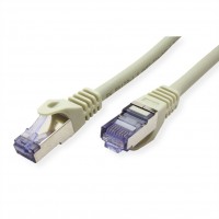 ROLINE S/FTP Patch Cord Cat.6A, Component Level, LSOH, grey, 0.5 m