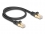 Delock RJ45 Network Cable with braided jacket Cat.6A S/FTP plug to plug 0.5 m black