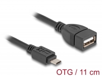 Delock USB 2.0 OTG Cable Type Micro-B male to Type-A female 11 cm