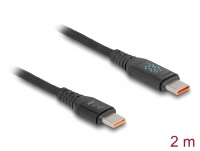 Delock USB 2.0 Fast Charging Cable USB Type-C™ male to male PD 3.1 140 W with power indication 1.20 m