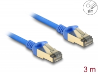 Delock RJ45 Network Cable Cat.8.1 F/FTP Slim 3 m blue