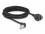 Delock Network Extension Cable S/FTP RJ45 plug 90° angled to RJ45 built-in jack Cat.6A 5 m black