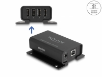 Delock 4 Port USB 2.0 Isolator Hub with 5 kV Isolation for data lines