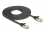 Delock RJ45 Flat Network Cable with braided jacket Cat.6A S/FTP plug to plug 5 m black