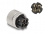 Delock M12 Connector A-coded 4 pin female for mounting with screw connection 90° angled metal